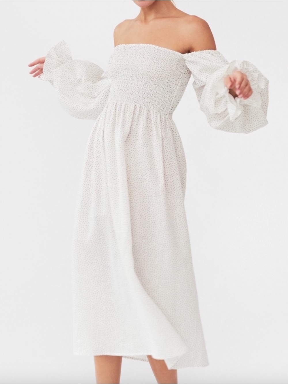 Sleeper Atlanta Linen Dress Polka Dot